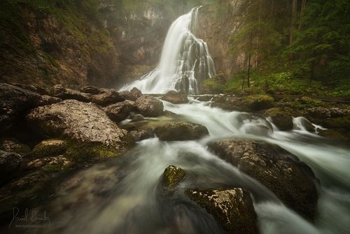 Foggy waterfall