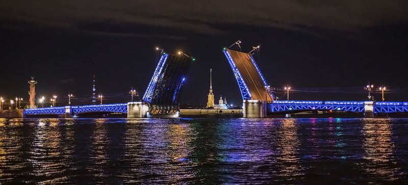 дворцовый мост питер Ночной Дворцовый мост.photo preview