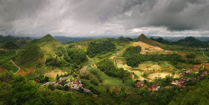 вьетнам, пейзаж, хазьянг, панорама Дождевой фронт.photo preview