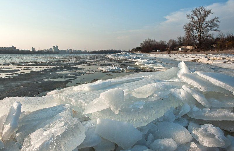 киев, днепр, лед, весна, март, река Весна на Днепре..photo preview