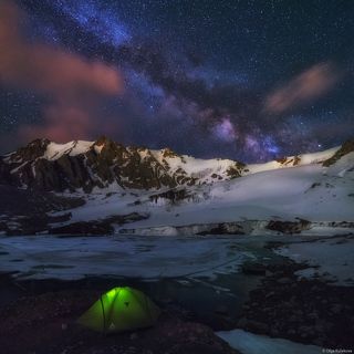 Ночь на моренном озере №13