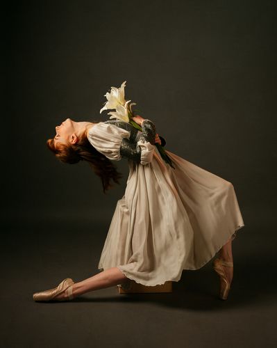 Ballerina in a vintage dress