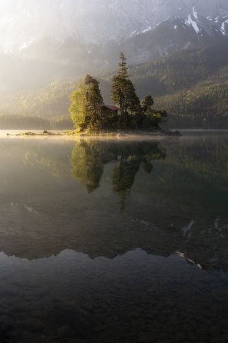 Утро на озере Айбзее. Германия