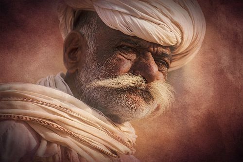 Old Rajasthani man