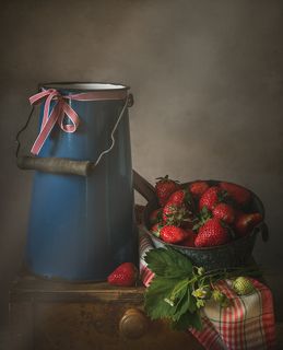with strawberries
