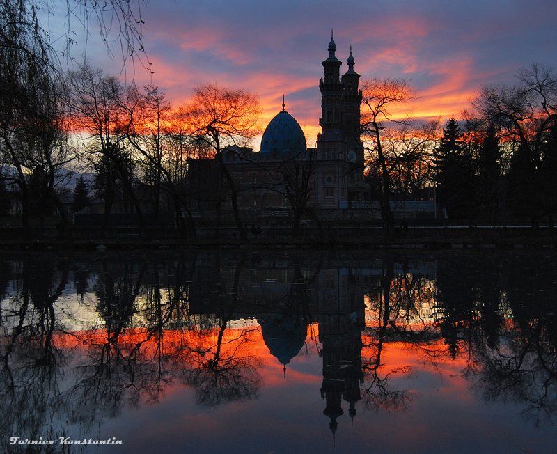 мечеть, сунитская мечеть, владикавказ, vladikavkaz, osetia, mosque, закат photo preview