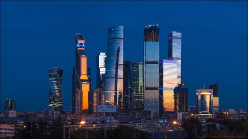 Москва-Сити на закате.
