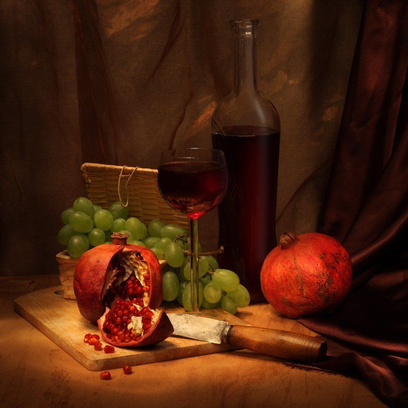 pomegranate, wine, grape photo preview