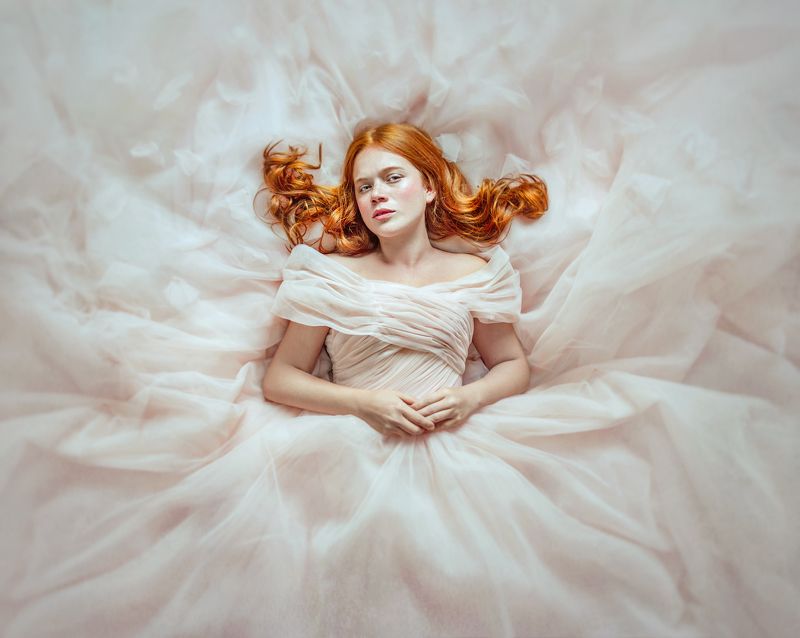 портрет, portrait, red hair, dress, платье, рыжие волосы Валентинаphoto preview
