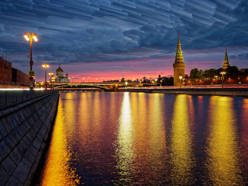 город, Москва, архитектура, закат, красота, небо, река, отражение, фото Москва, сентябрь 2018 photo preview