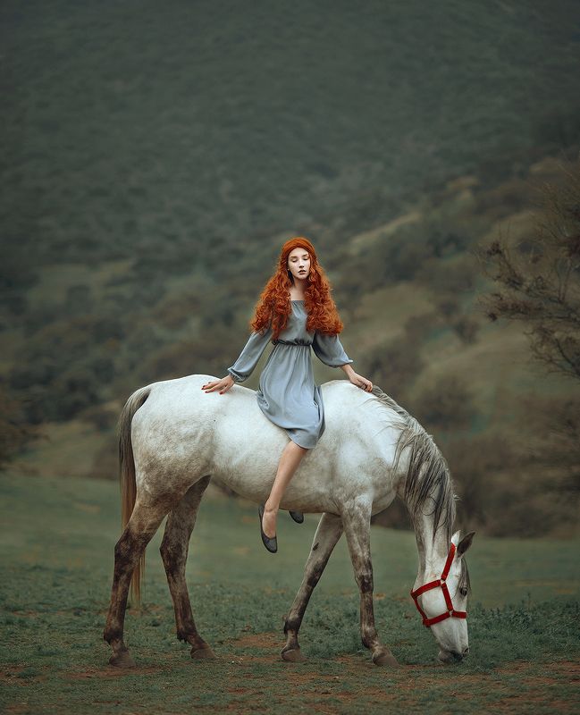 лошадь, рыжие волосы, девушка Dariaphoto preview