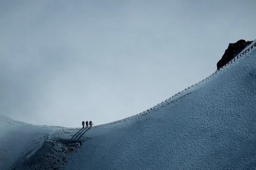 Ascending Mont Blanc