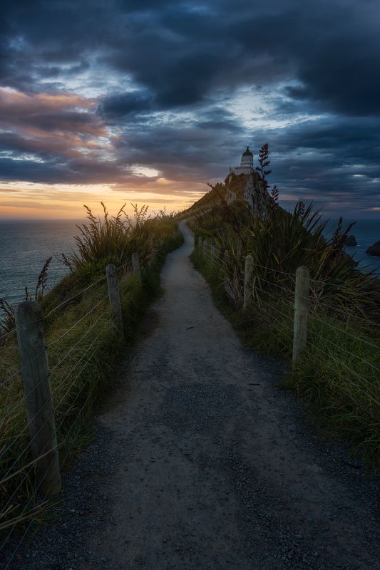 new zealand,sunset,lighthouse The Lighthousephoto preview