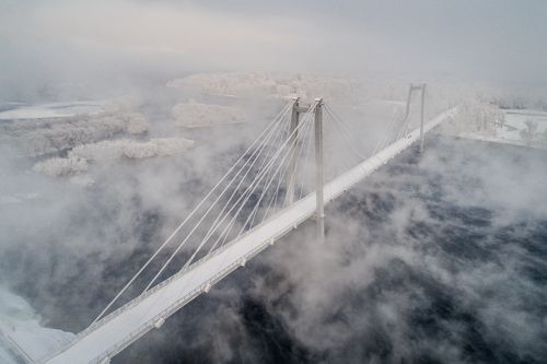 Виноградовский мост. Зима