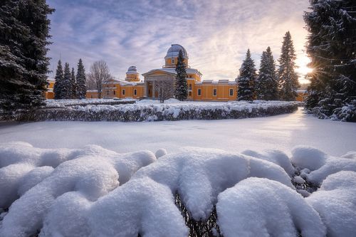 Зима в Пулковской обсерватории