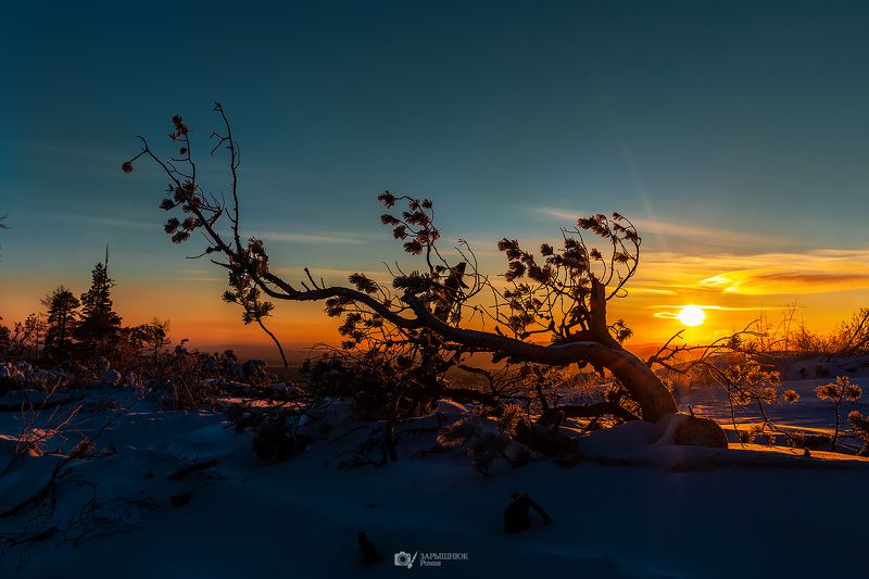 Рассвет зимний Якутск