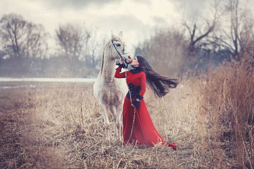 lady with horse