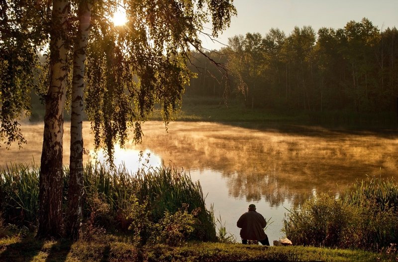 Утро На Пруду В Октябре Фото