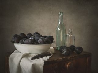 plums and feather