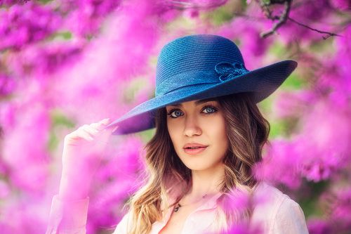 Portrait in Pink Blossom