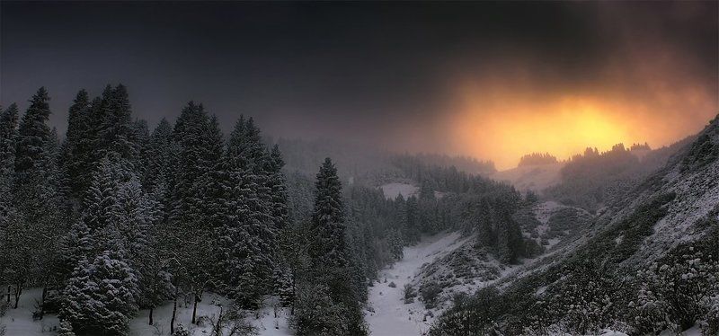 закат,горы,зима ***photo preview
