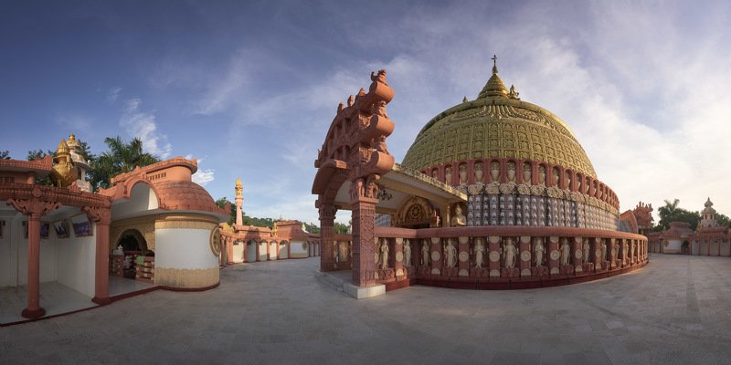 academy, architecture, asia, asian, attraction, blue, buddha, buddhism, buddhist, building, burma, burmese, city, complex, culture, dome, evening, exterior, famous, heritage, historic, history, international, landmark, majestic, mandalay, monument, myanma The Place of Wisdomphoto preview