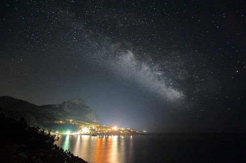 Звездная ночь в бухте Ласпи