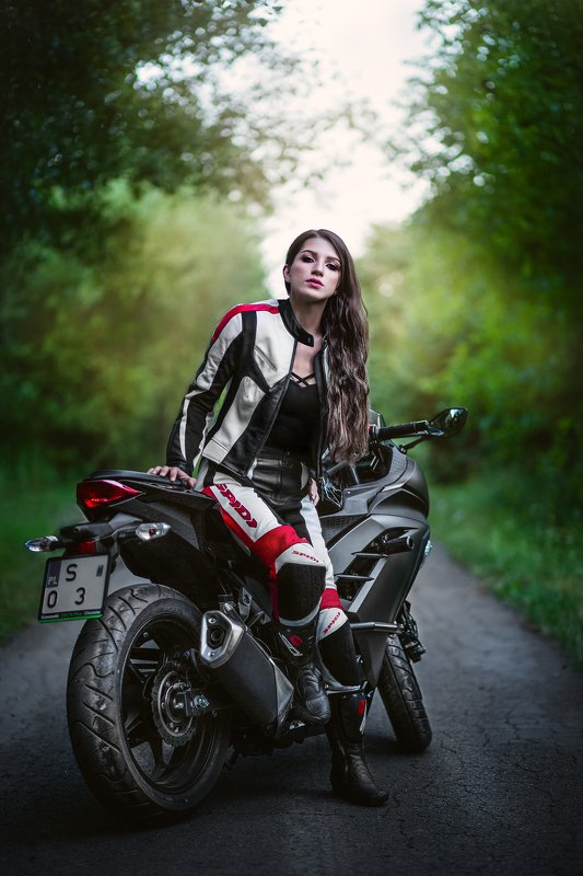 moto, bicke, girl, fashion Bożenaphoto preview