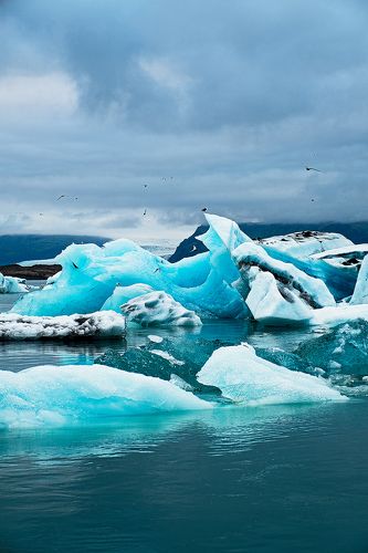 [icebergs of the glacier lagoon]