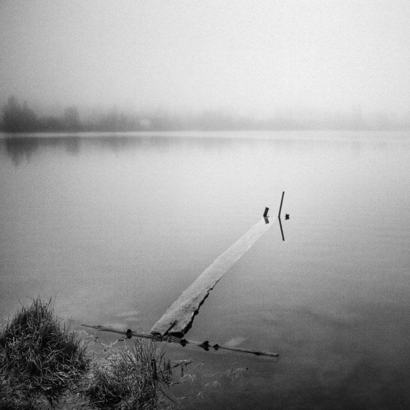 туман, озеро, утро, кладка | Утром |photo preview