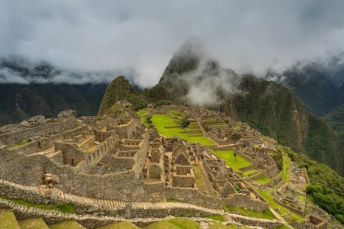 Panoramic view on the Old Ruins of Machu Picchu. Sacred Valley of inca. 