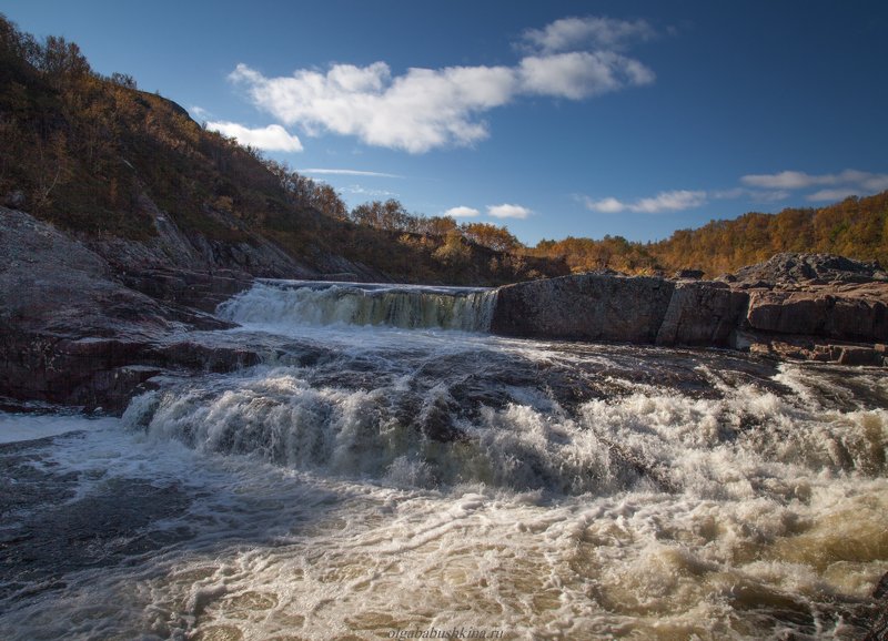 водопад, осень Мельничный каскадphoto preview
