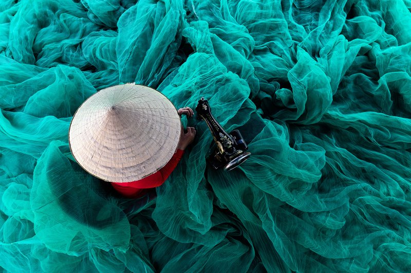 vietnam, fishing net Fishingnet Ladyphoto preview