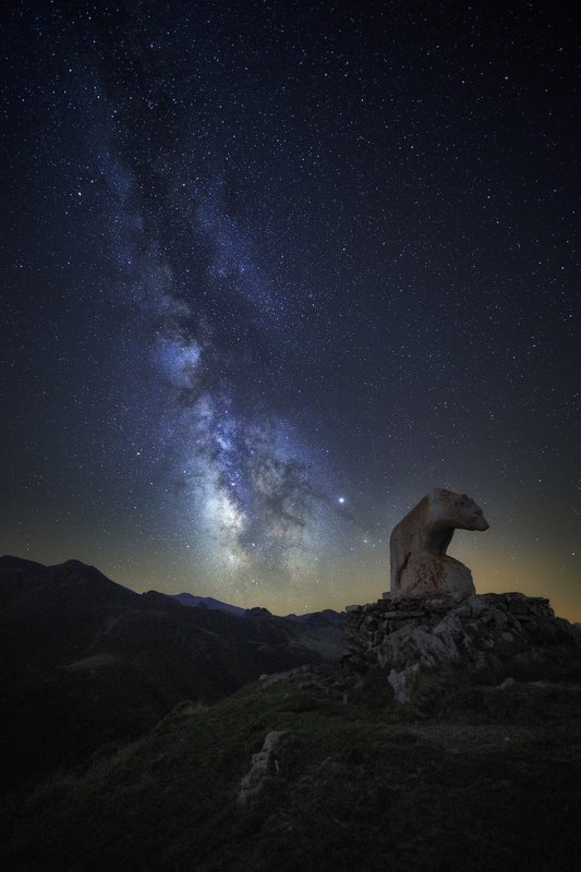 Milky way, Landscpe, Night, Nature, Sky, Spain. The Bearphoto preview