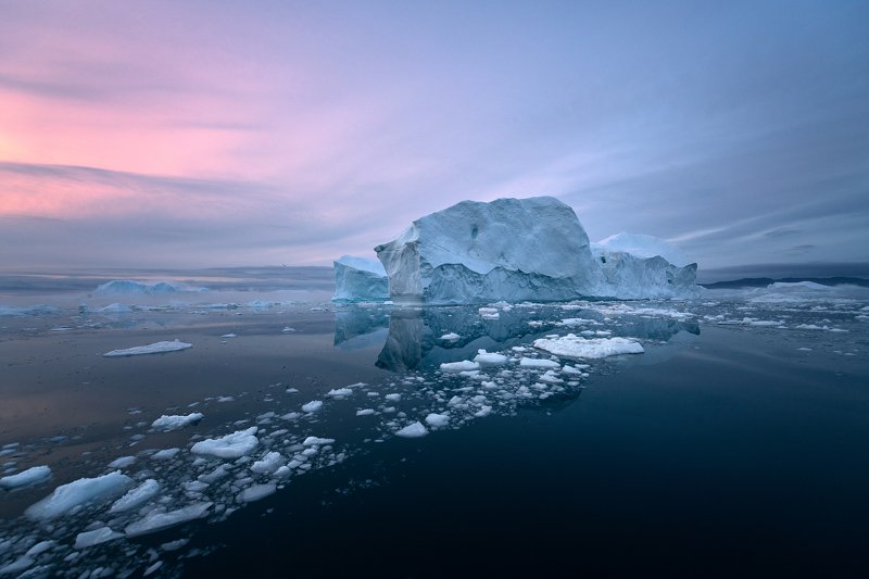iceberg, sunrise, greenland, sail, boat, summer, morning Iceberg Sunrisephoto preview