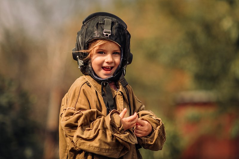 девочка лётный шлем girl pilot helmet Kazibophoto preview
