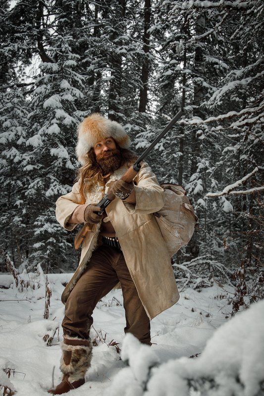 охотник, тайга, добыча, жанр, мужской портрет, зима, hunter, taiga, лес Таежникphoto preview