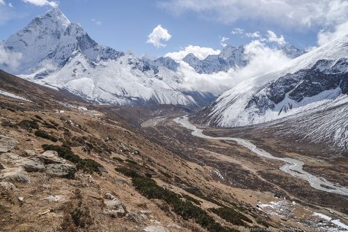 Ama Dablam Summit and Pheriche Valley in Khumbu region Nepal, Everest base camp trek