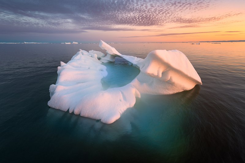 iceber, sunset, greenland Iceberg Sunsetphoto preview