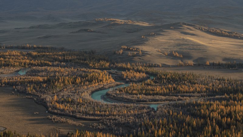горный алтай, осень, горы, речка,курай Закатный вечер на Кураеphoto preview