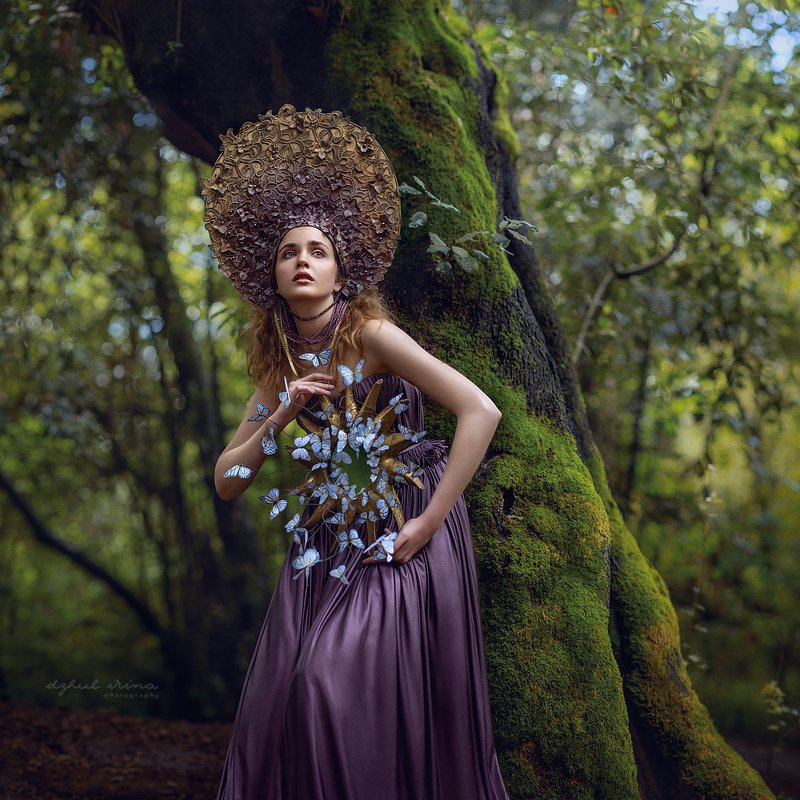 portreit, people, girl, woman, irinadzhul, dzhulirina, forest, green, nymph Forest Nymphphoto preview