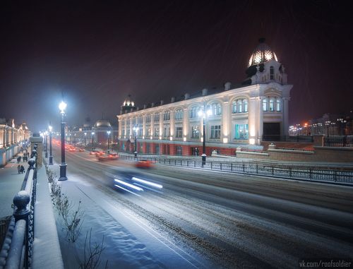 Снегопад в Омске