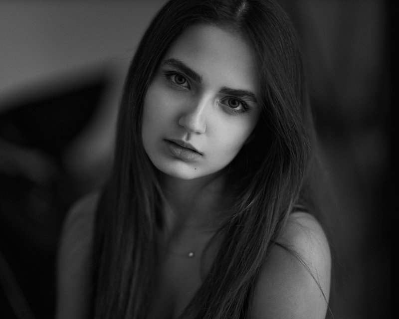 portrait, black and white, look, eyes, face,  ***photo preview