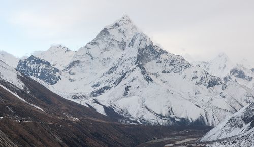 Ama dablam summit in the Himalayas