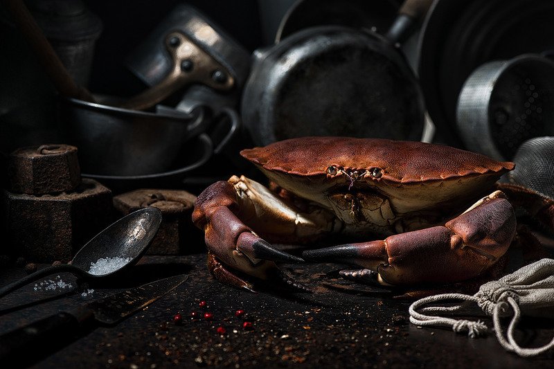 crab; crustacean; seafood; gastronomie; sea; food; red; vintage; pan, LE CRABEphoto preview