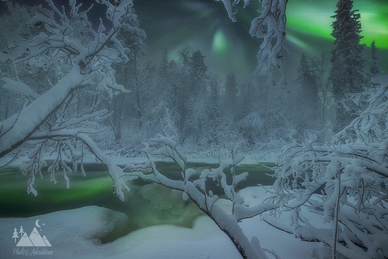 Aurora borealis, северное сиягие, Кольский  полуостров,KolaPeninsula,Nnightscape Aurora Borealisphoto preview