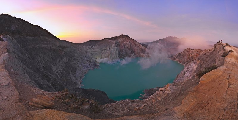 ява, индонезия, вулкан, иджен Рассветные краски Идженаphoto preview