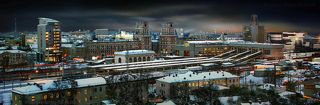 Городская панорама привокзальной площади