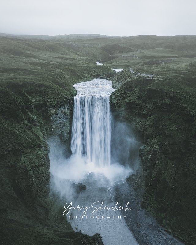 iceland, исландия, skógafoss, скогафосс Дождливый водопад Скогафосс.photo preview