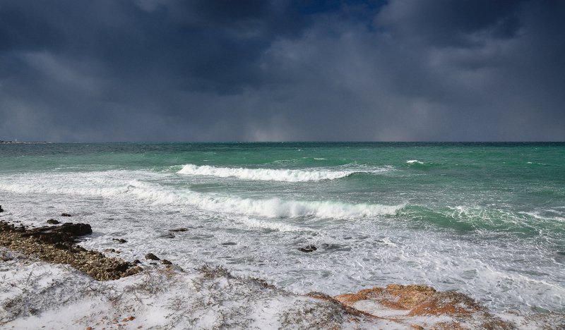 севастополь, море, февраль, снег, шторм, волны Февральское мореphoto preview
